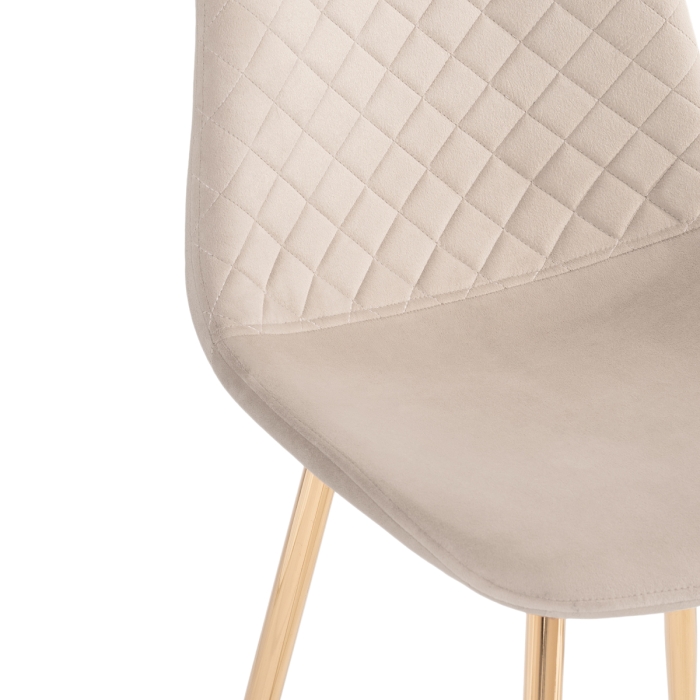 Стул на металлокаркасе Dabl latte / gold