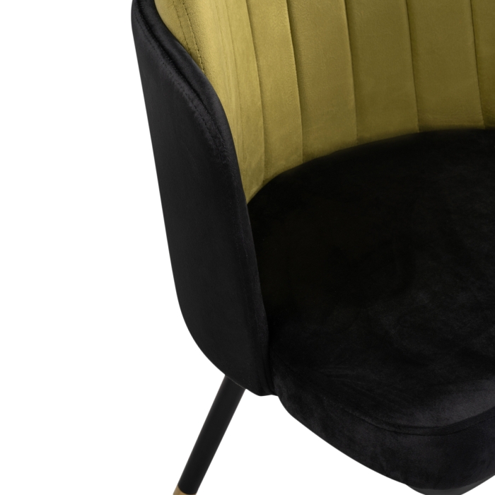 Стул на металлокаркасе Penelopa black / hakki / black / gold