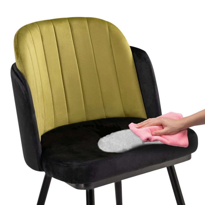 Стул на металлокаркасе Penelopa black / hakki / black / gold