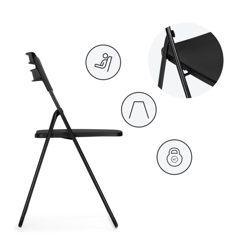 Пластиковый стул Fold складной black