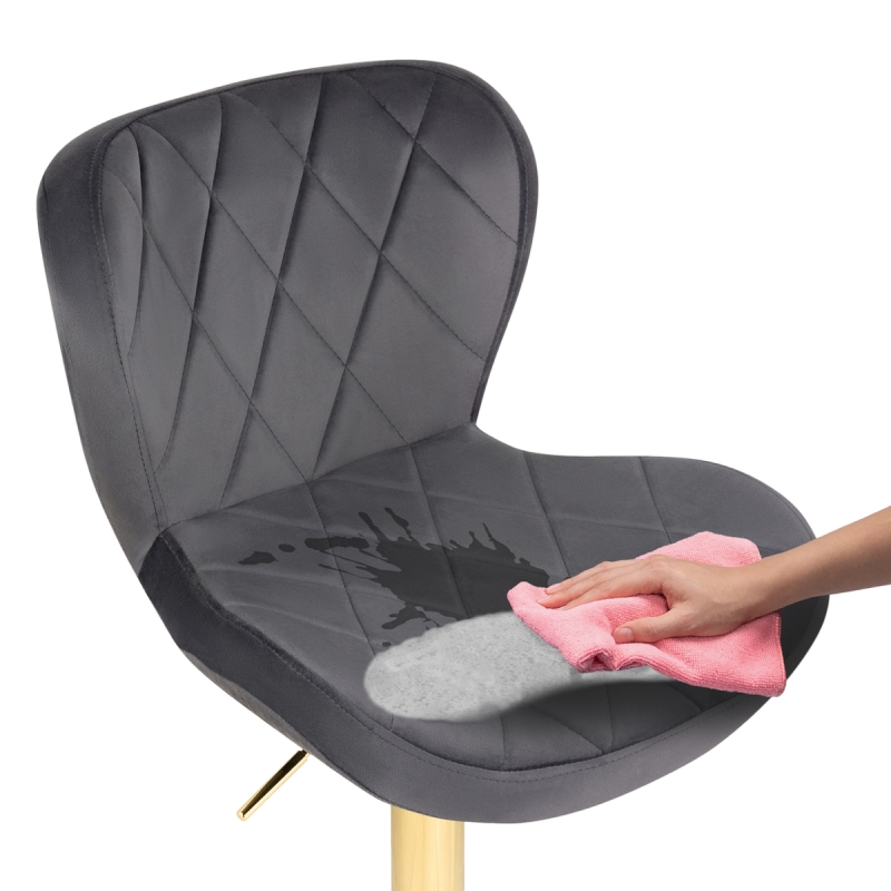 Барный стул Porch dark gray / golden