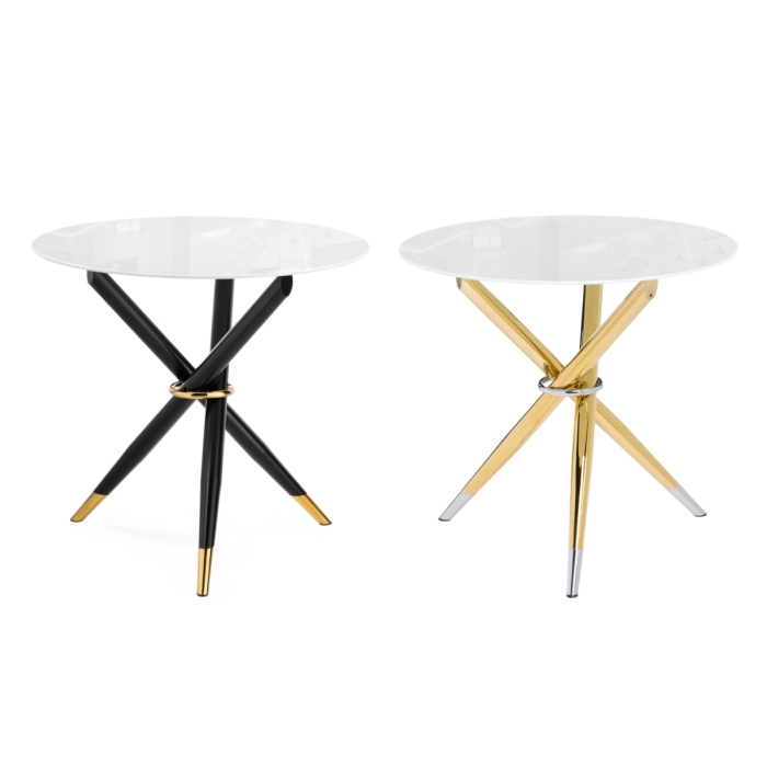 Стеклянный стол Rock 100х75 white / black