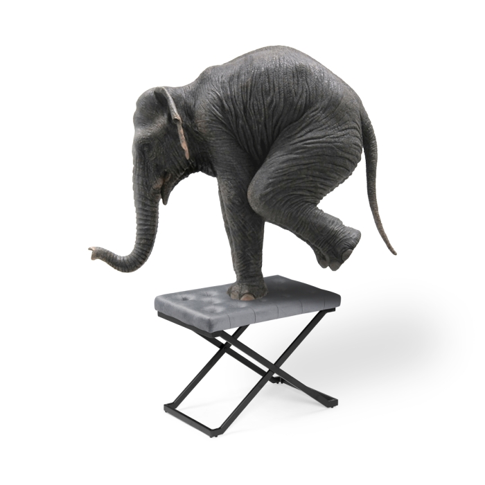 Табурет German dark grey / black