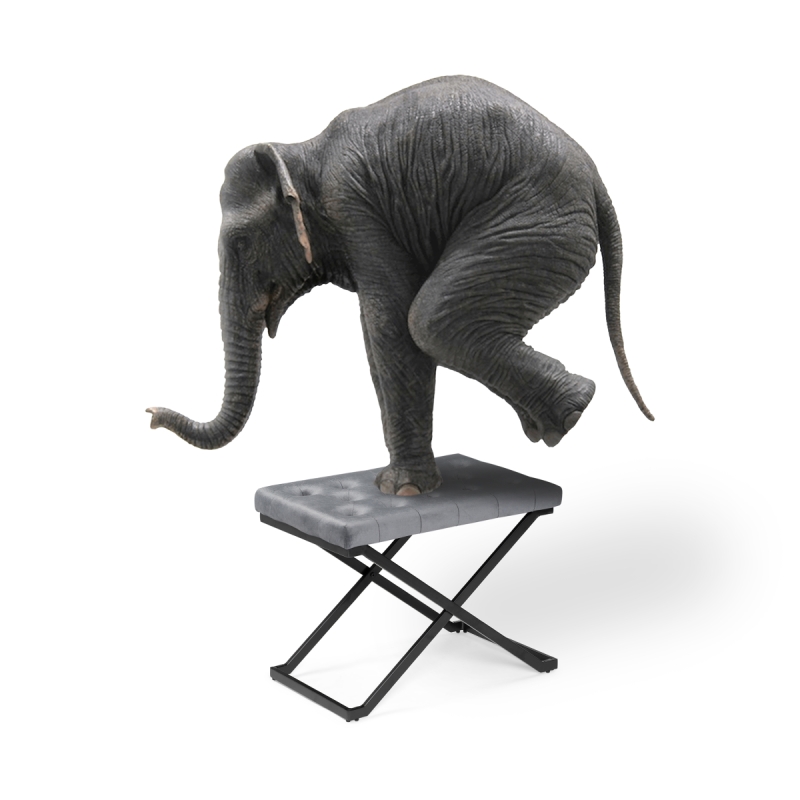 Табурет German dark grey / black