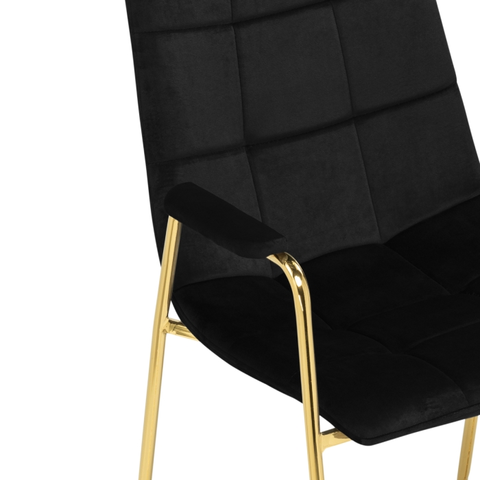 Стул на металлокаркасе Lana black / gold