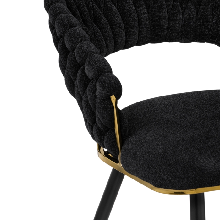 Стул на металлокаркасе Rakel black / gold