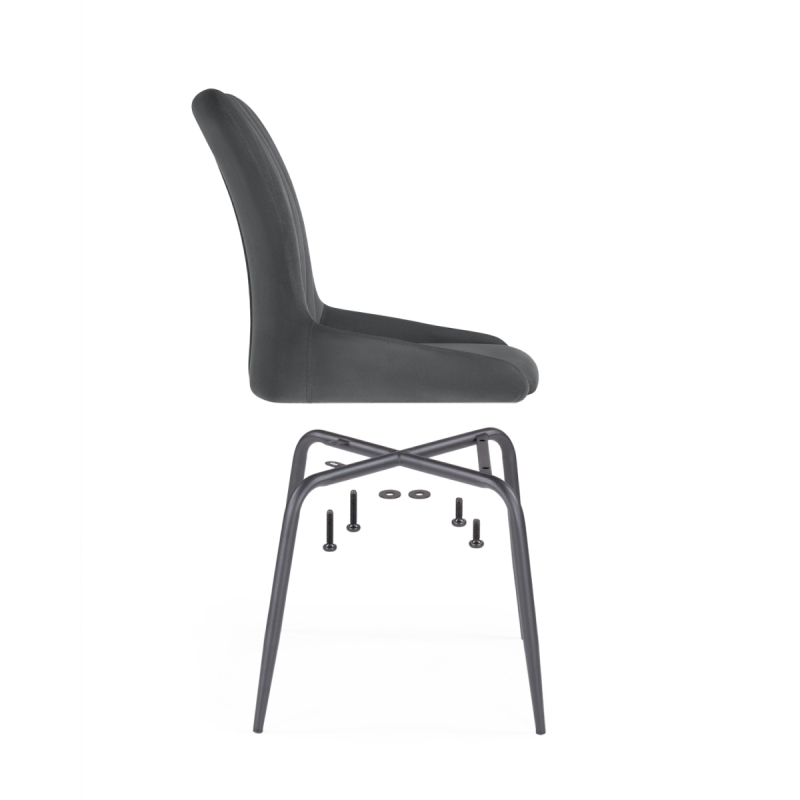 Стул на металлокаркасе Lado gray / black