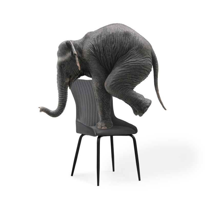 Стул на металлокаркасе Lado gray / black