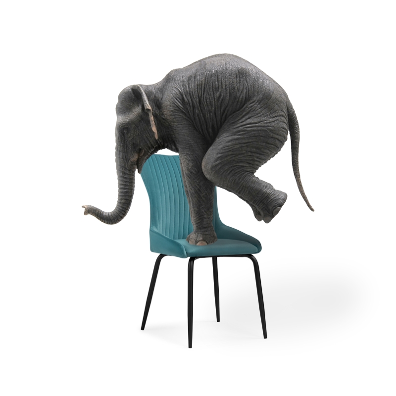 Стул на металлокаркасе Lado green / black