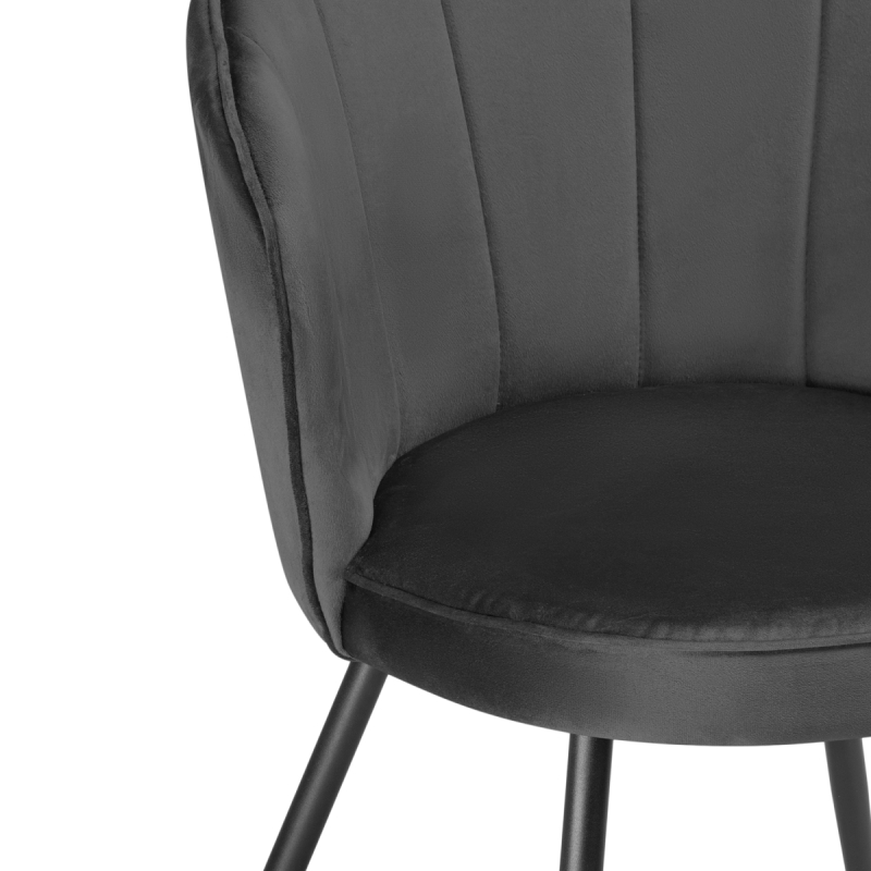 Стул на металлокаркасе Coral grey / black