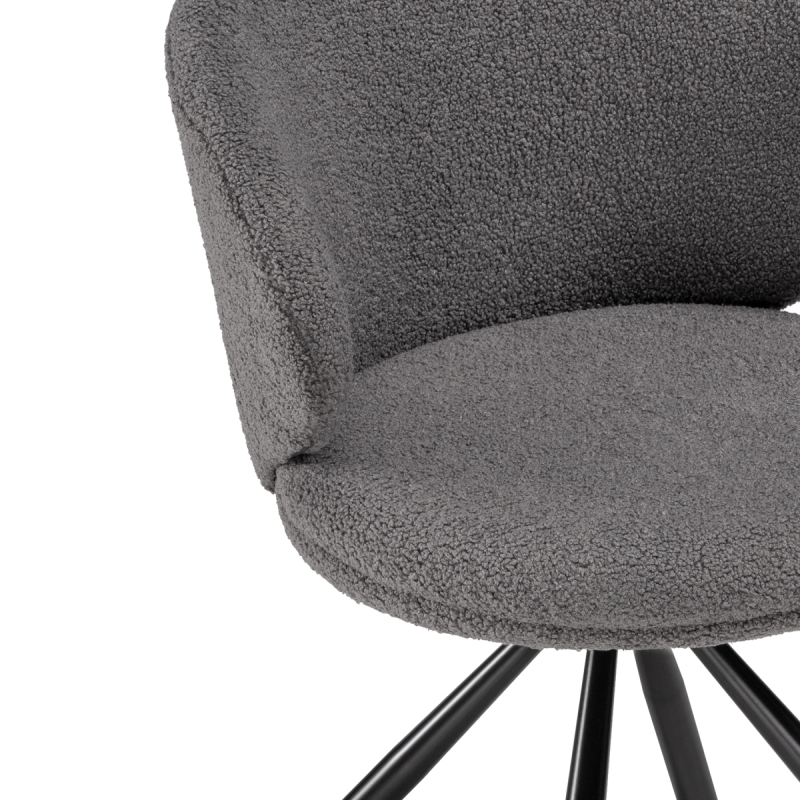 Стул на металлокаркасе Solomon крутящийся gray / black