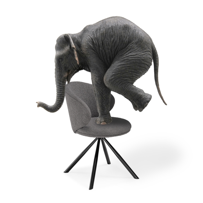 Стул на металлокаркасе Solomon крутящийся gray / black