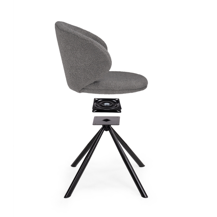 Стул на металлокаркасе Solomon крутящийся gray / black