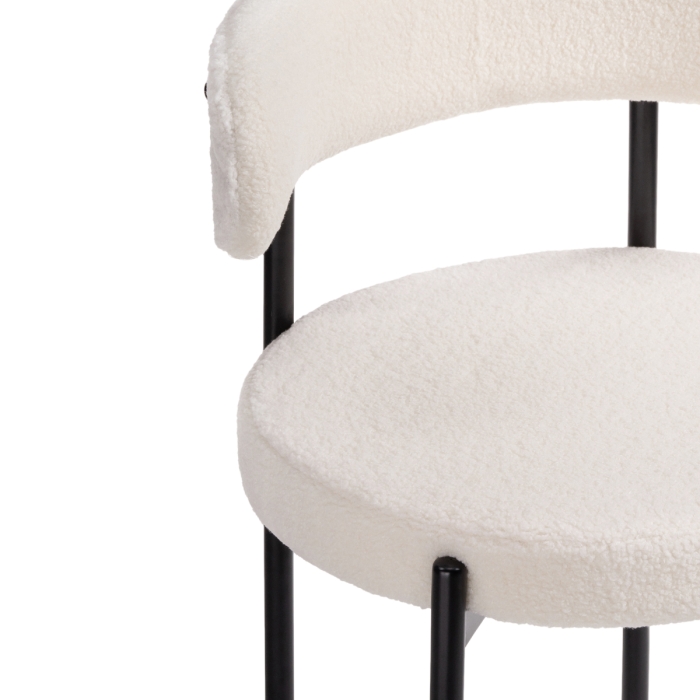 Стул на металлокаркасе Rudi white / black