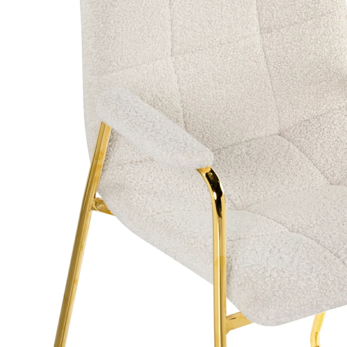 Стул на металлокаркасе Lana white / gold