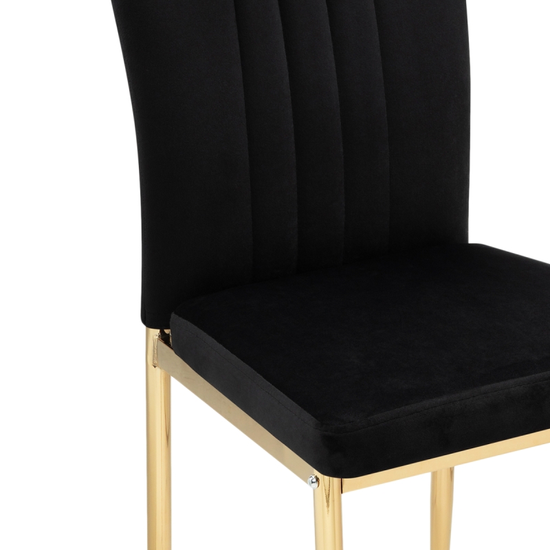 Стул на металлокаркасе Rek black / gold