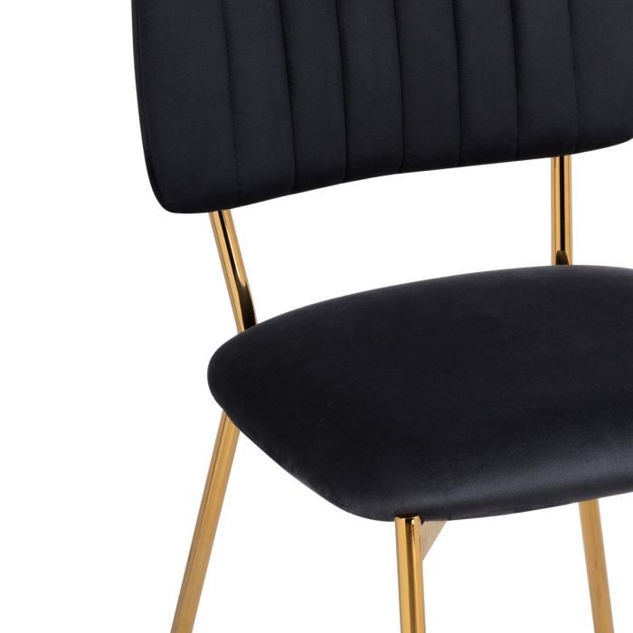 Стул на металлокаркасе Armond black / gold