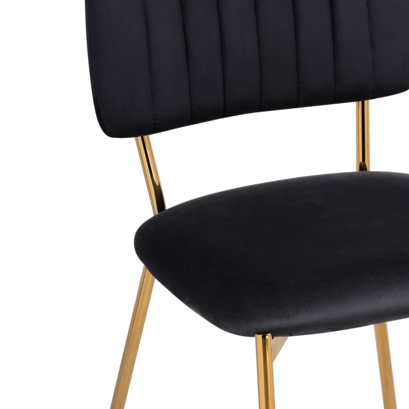 Стул на металлокаркасе Armond black / gold