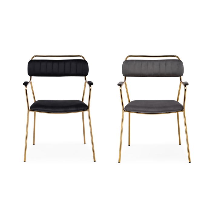 Кресло Aspen black / gold