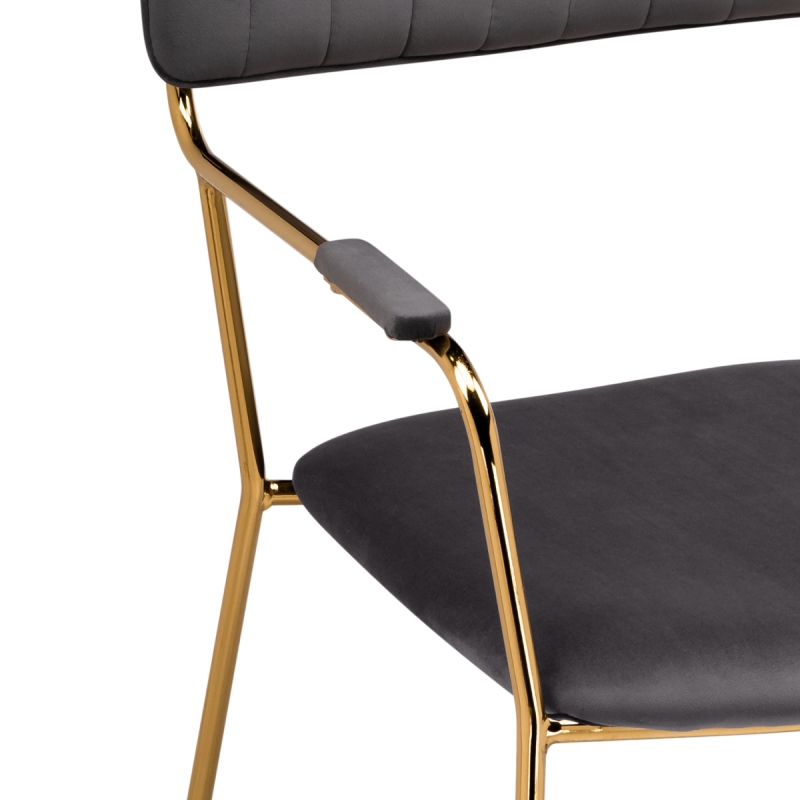 Кресло Aspen dark gray / gold