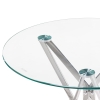 Стеклянный стол Roko 80х75 chrome