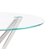 Стеклянный стол Roko 80х75 chrome