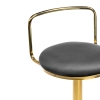 Полубарный стул Lusia dark gray  / gold