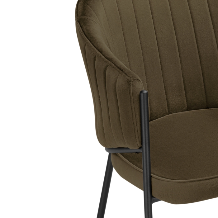 Стул на металлокаркасе Kortni сappuccino / black