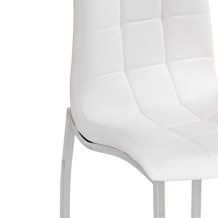 Стул на металлокаркасе DC2-092-2 white / chrome