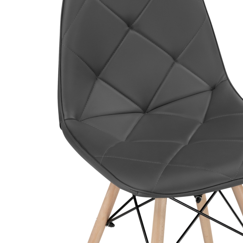 Деревянный стул Kvadro 1 gray / wood