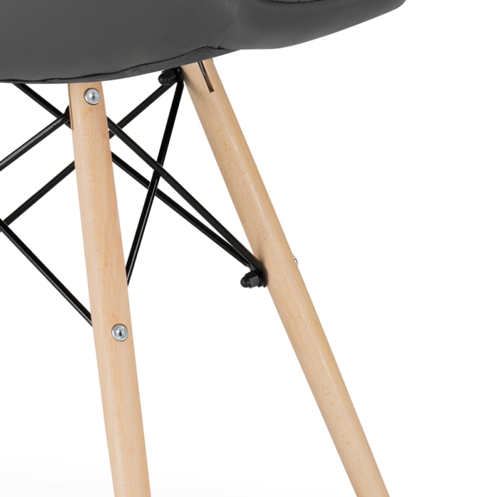 Деревянный стул Kvadro 1 gray / wood