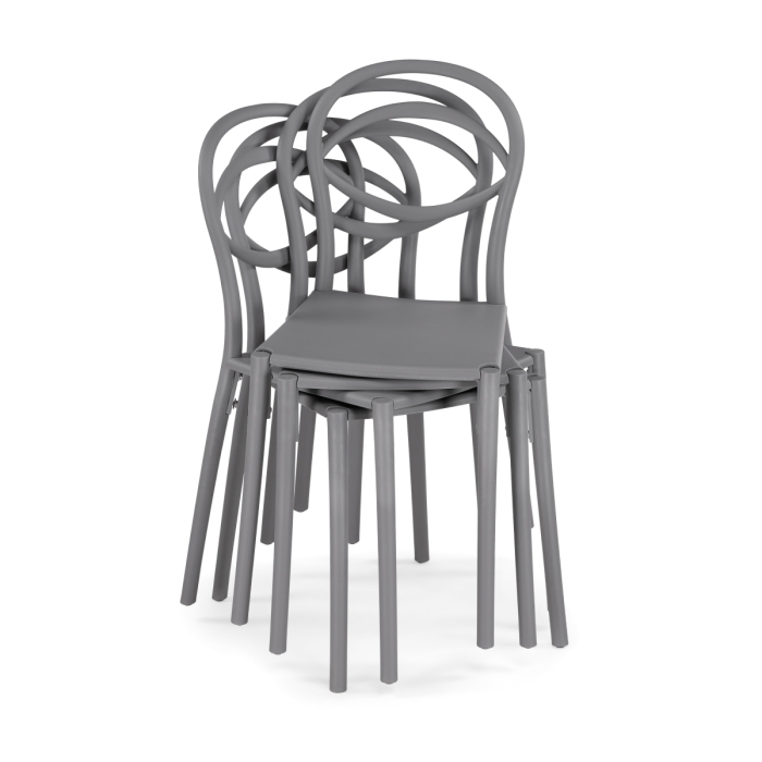 Пластиковый стул Simple gray