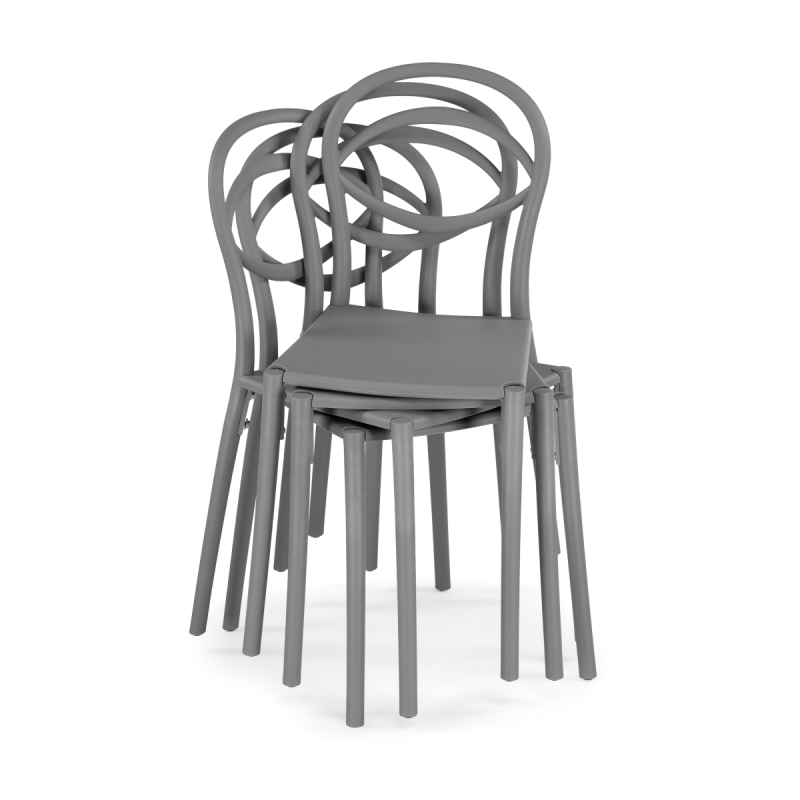 Пластиковый стул Simple gray