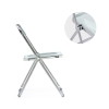 Пластиковый стул Fold складной clear gray-blue