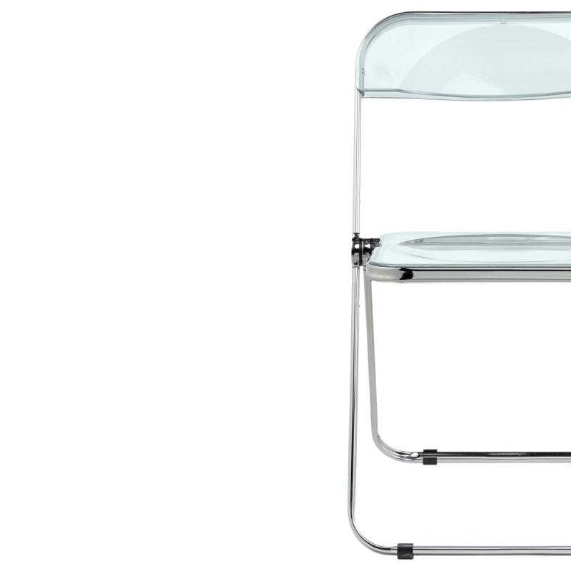 Пластиковый стул Fold складной clear gray-blue