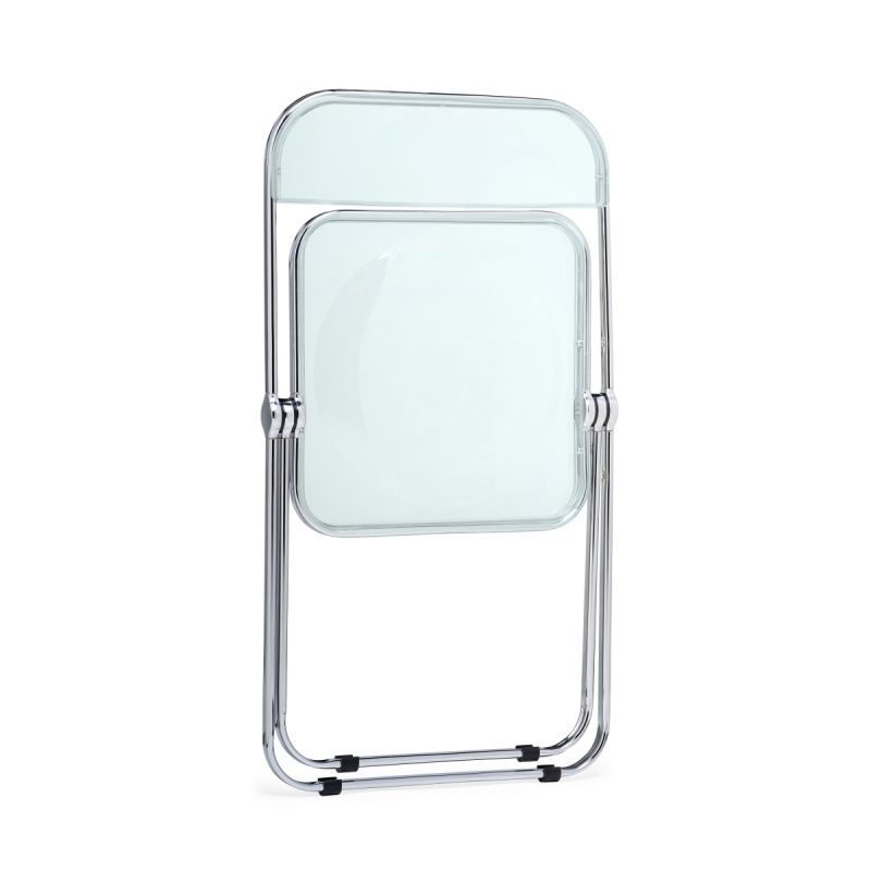 Пластиковый стул Fold складной clear gray-blue