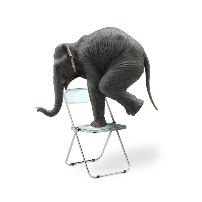 Пластиковый стул Fold складной clear gray-blue