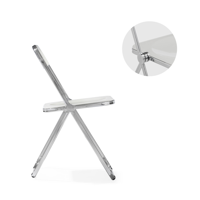 Пластиковый стул Fold складной white / chrome