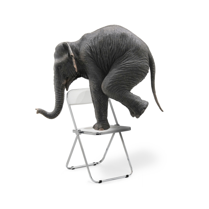 Пластиковый стул Fold складной white / chrome