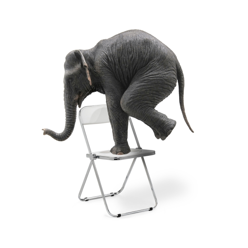 Пластиковый стул Fold складной white / chrome