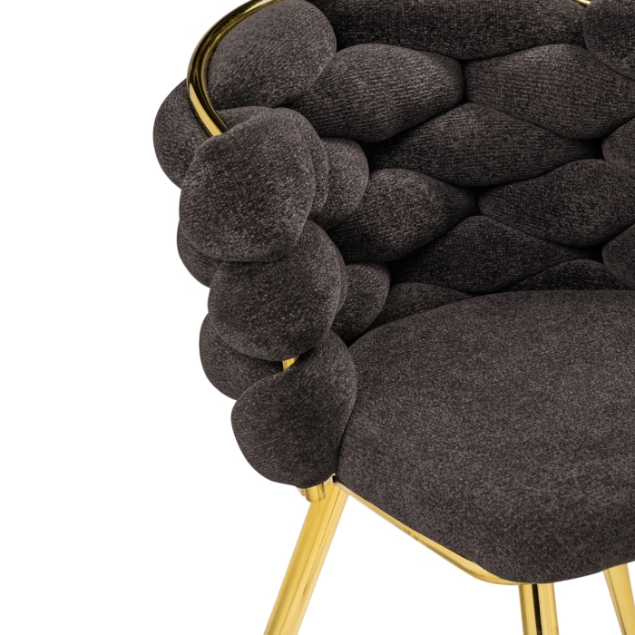 Стул на металлокаркасе Rendi gold / gray