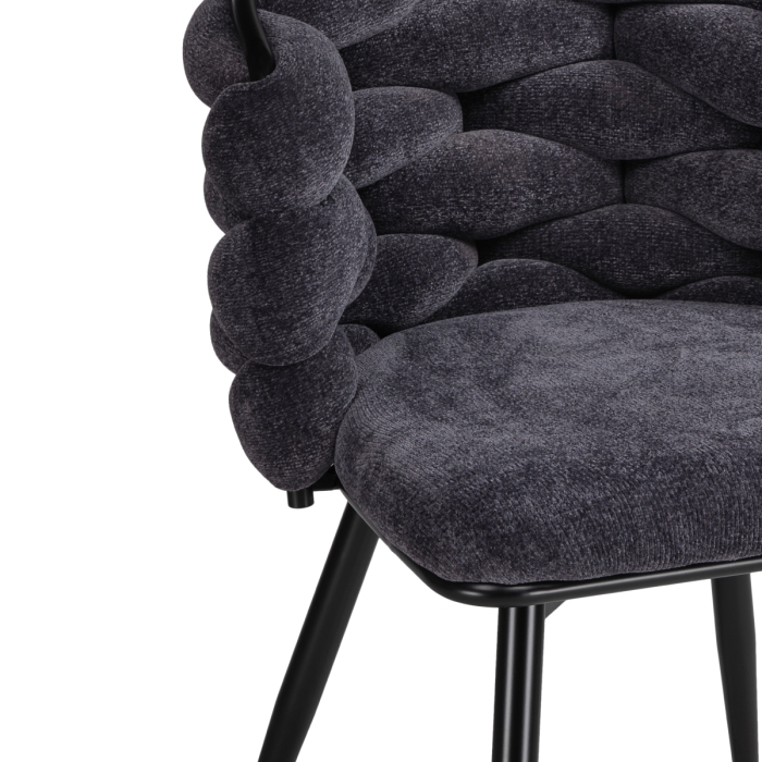 Стул на металлокаркасе Rendi gray-blue / black