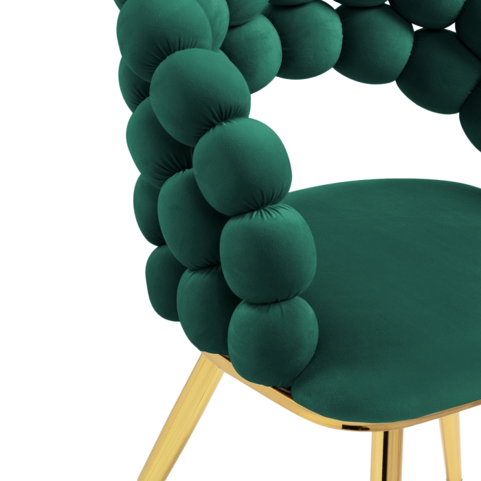 Стул на металлокаркасе Ball green / gold