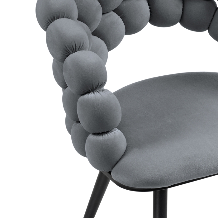 Стул на металлокаркасе Ball dark gray / black