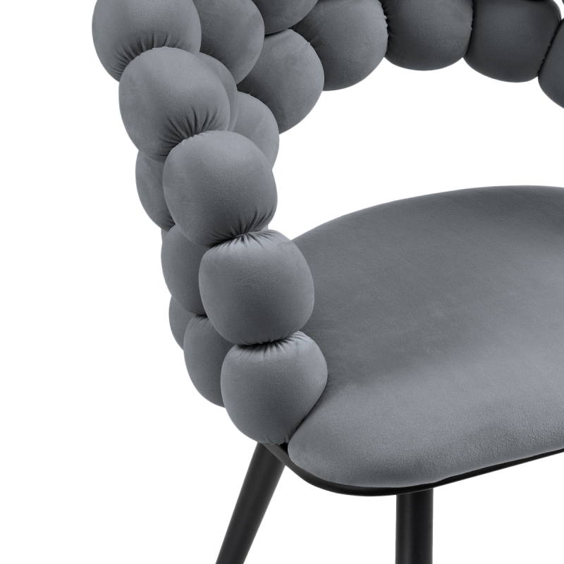 Стул на металлокаркасе Ball dark gray / black