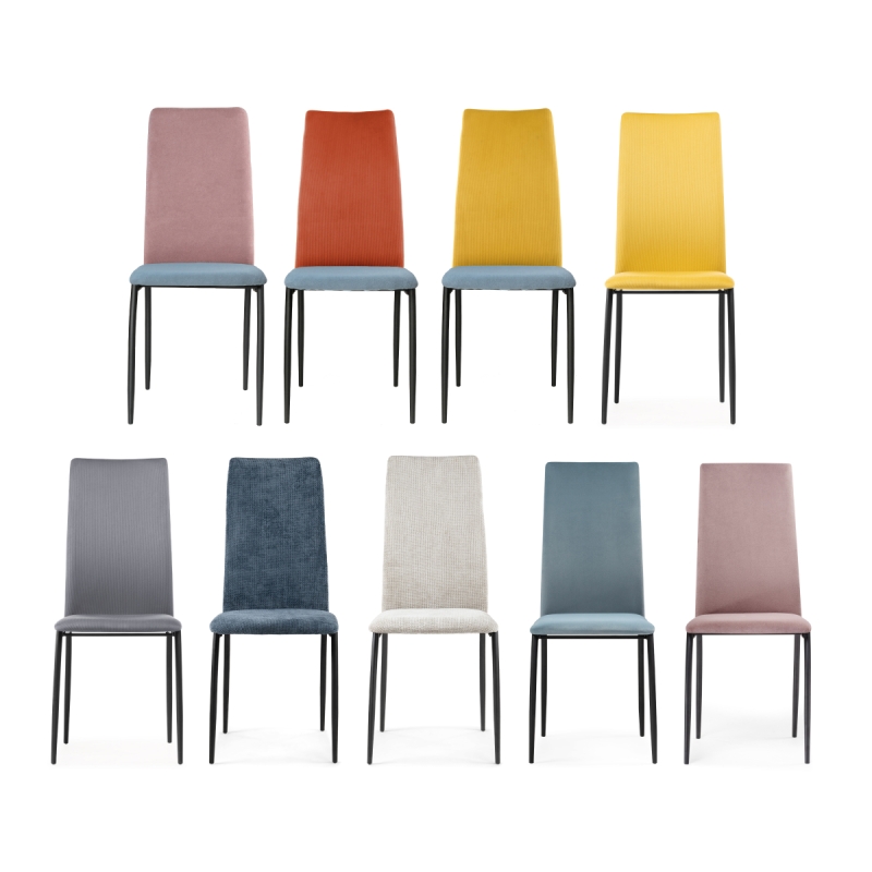 Стул на металлокаркасе Tod black / blue