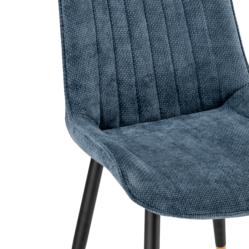 Стул на металлокаркасе Seda 1 blue / black / gold