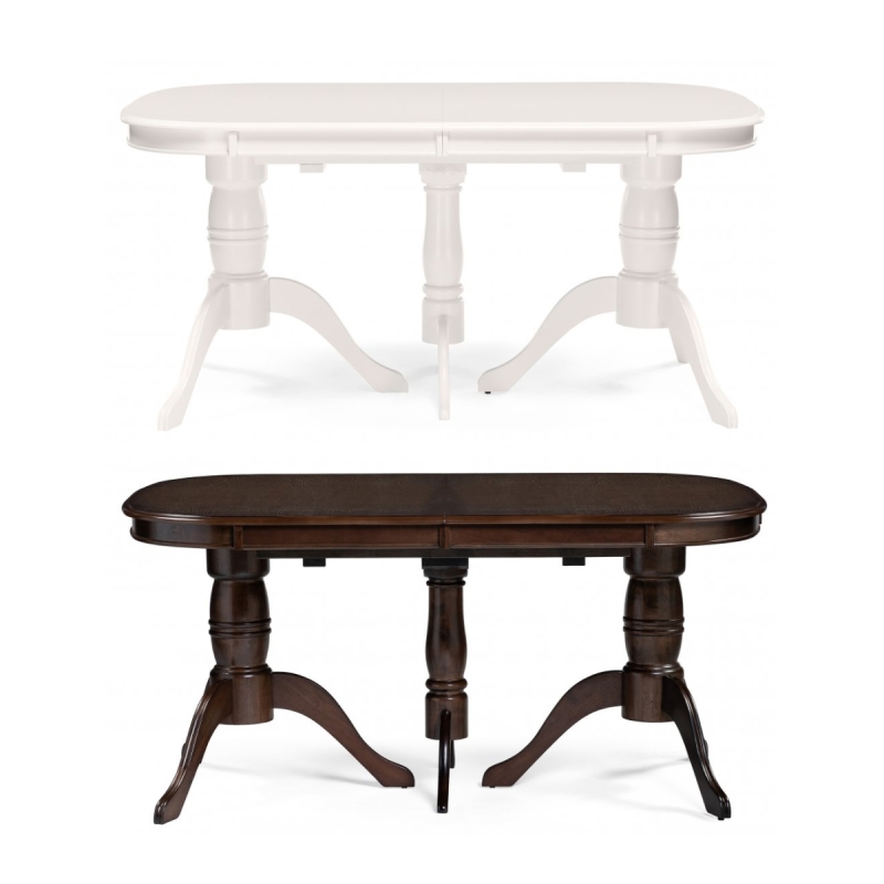 Деревянный стол Louvre 160(337)х106х76 butter white