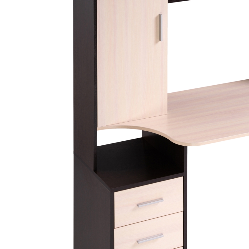 Компьютерный стол КСТ-16 120х60х160 левый венге / беленый дуб