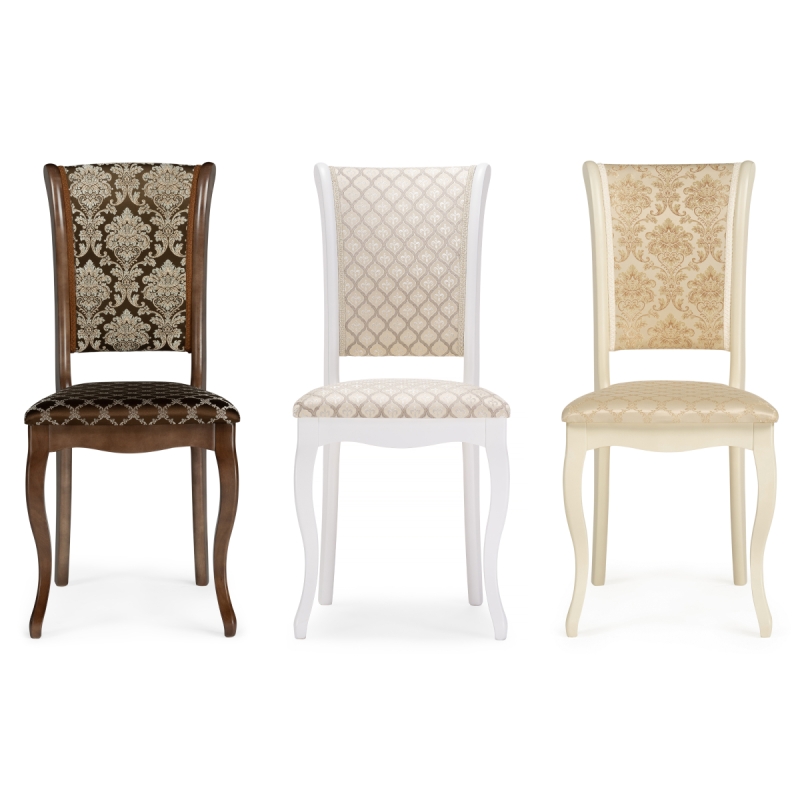 Деревянный стул Фабиано белый / бежевый